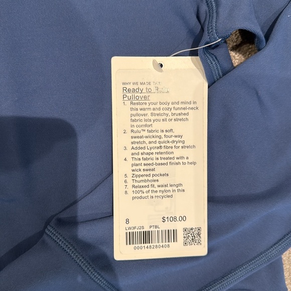 Lululemon Ready To Rulu Pullover NWT Size 8 - Picture 4 of 14